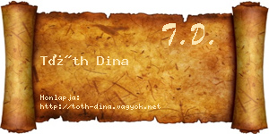 Tóth Dina névjegykártya